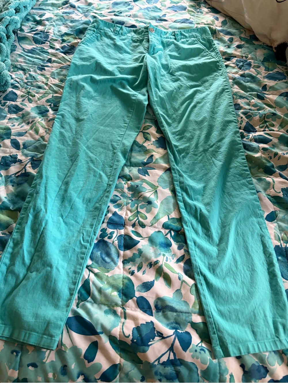 Turquoise Chino Pants - Casual Everyday Bottoms